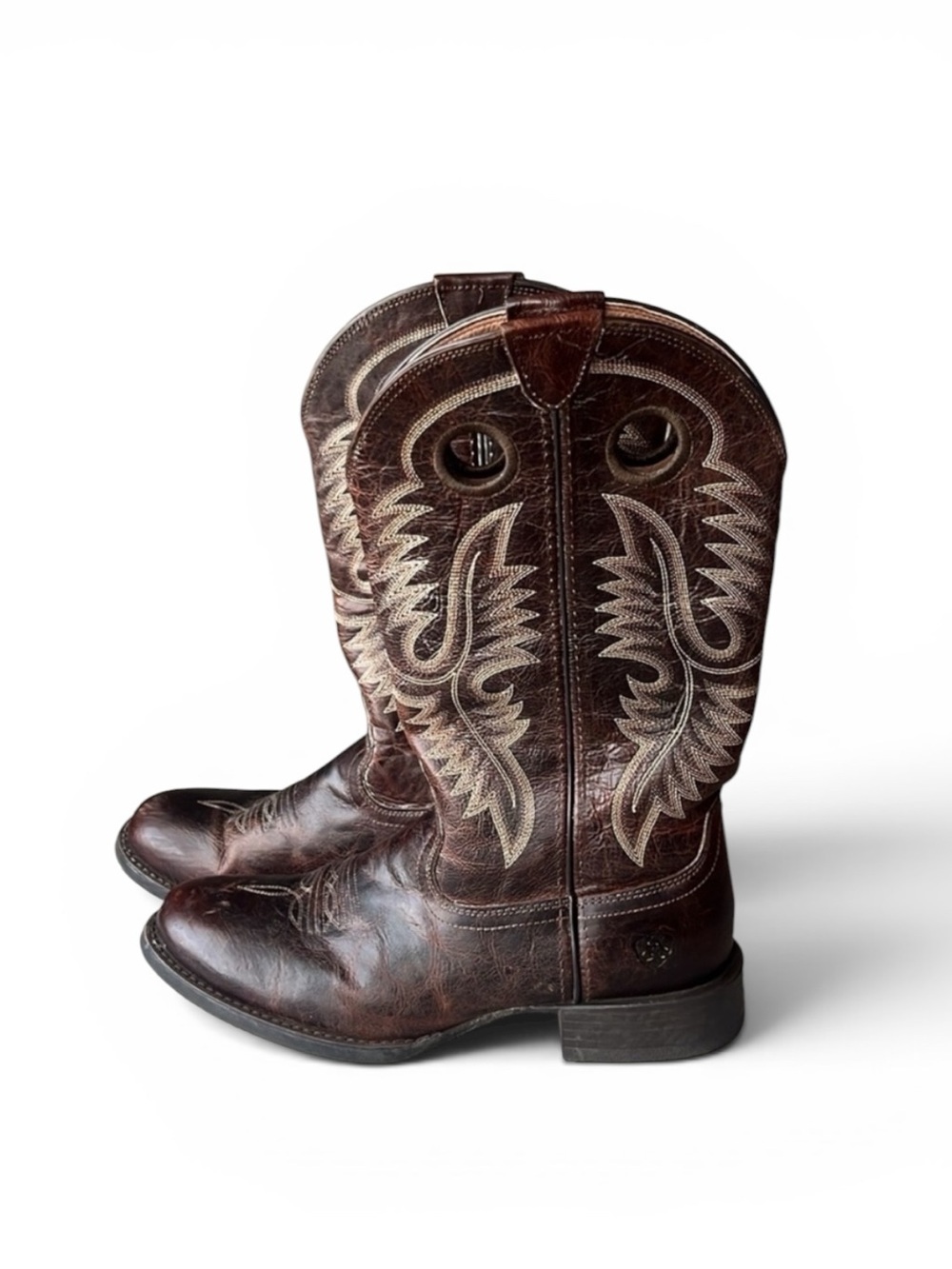 Ariat Men’s Western Cowboy Boots – Brown Leather – Size 10 D